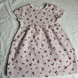 Zara Baby Girl Cherry Short Sleeve Dress 3-4 Years
